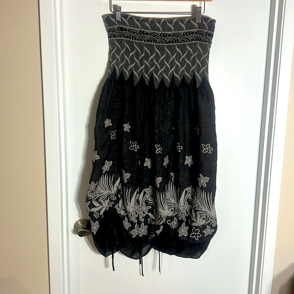 BLACK AND WHITE BALLOON PROM PARTY DRESS 🖤🤍